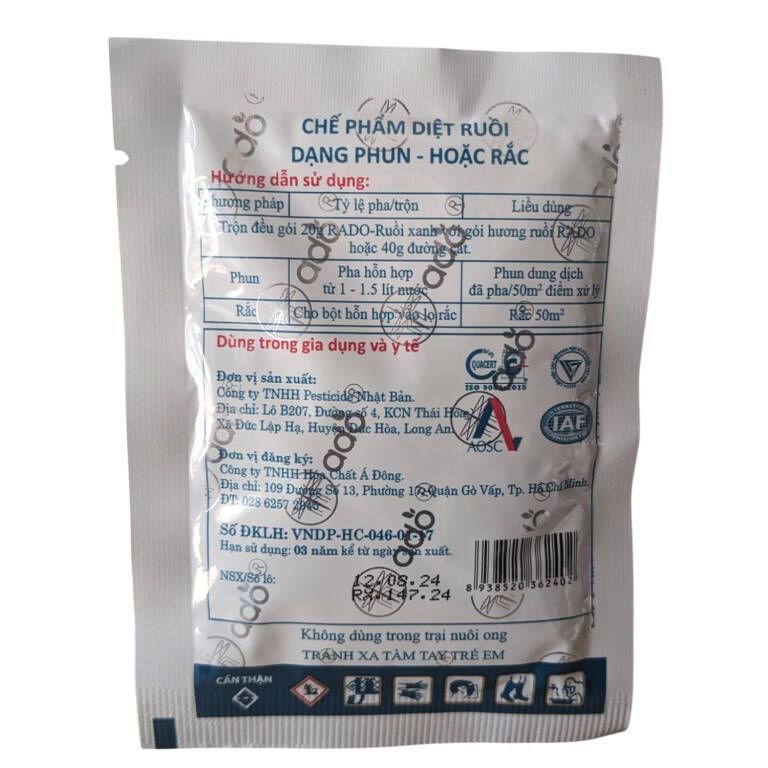 hướng dẫn sử dụng thuốc diệt ruồi rado 20g